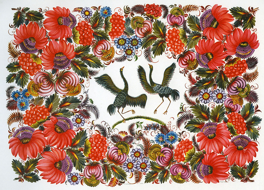 «Танок журавлів». 1980. Папір, яєчна темпера